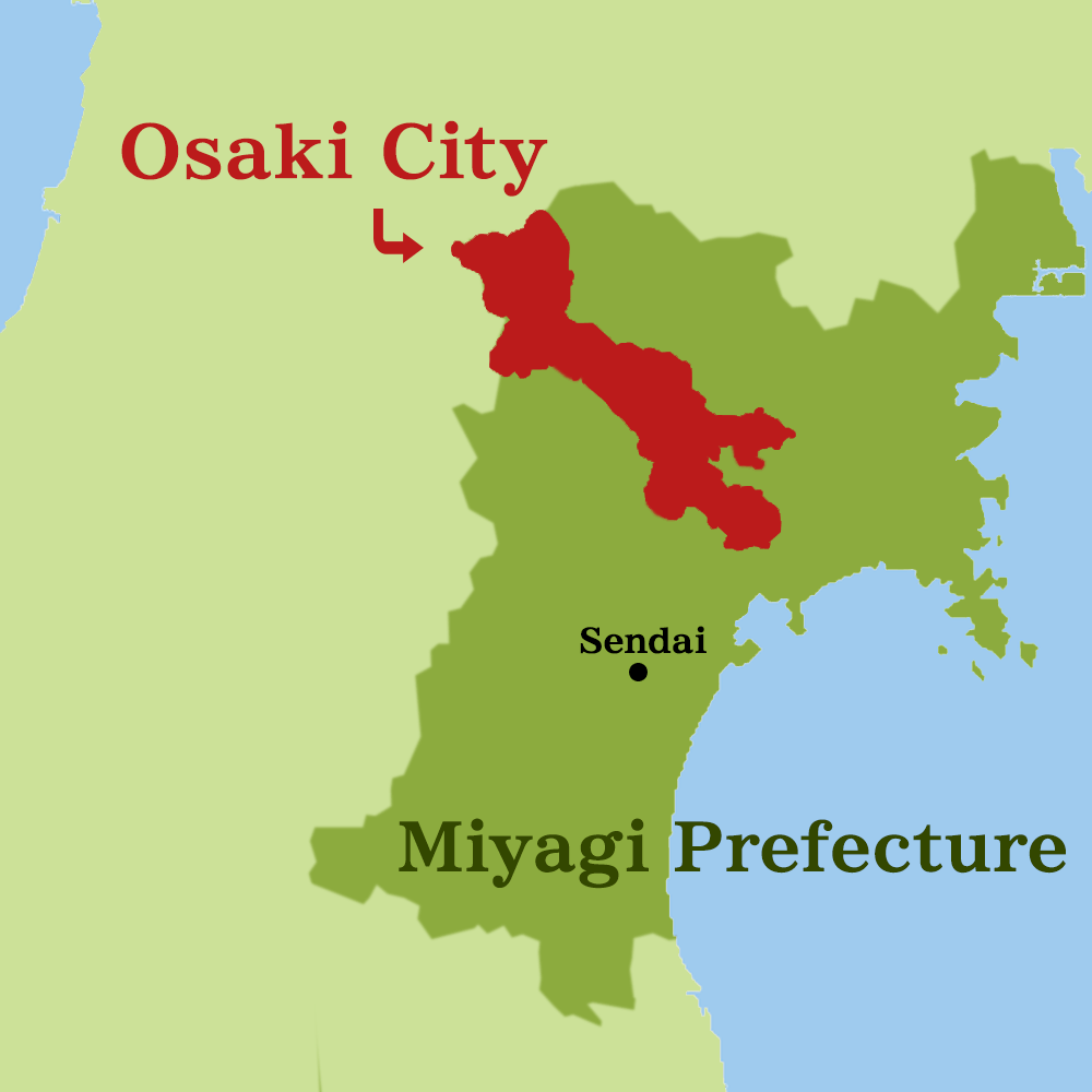 大崎市の地図